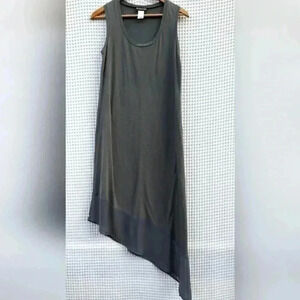 Tommy Bahama Women's Gray Sleeveless Tank Tee-Shirt Maxi Length Dress Medium